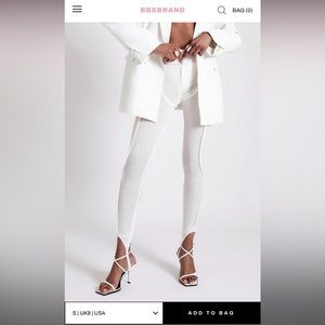 BBX Brand STIRRUP MESH LEGGING PANTS - YACHT WHITE